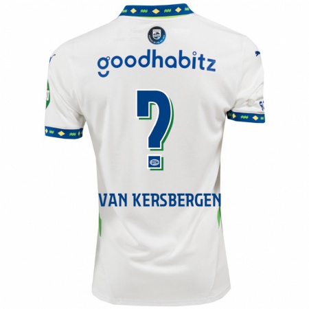 Kandiny Dames Sander Van Kersbergen #0 Wit Donkerblauw Thuisshirt Derde Tenue 2024/25 T-Shirt