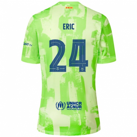 Kandiny Dames Eric García #24 Limoen Thuisshirt Derde Tenue 2024/25 T-Shirt