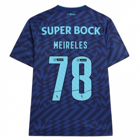 Kandiny Dames Jorge Meireles #78 Marineblauw Thuisshirt Derde Tenue 2024/25 T-Shirt