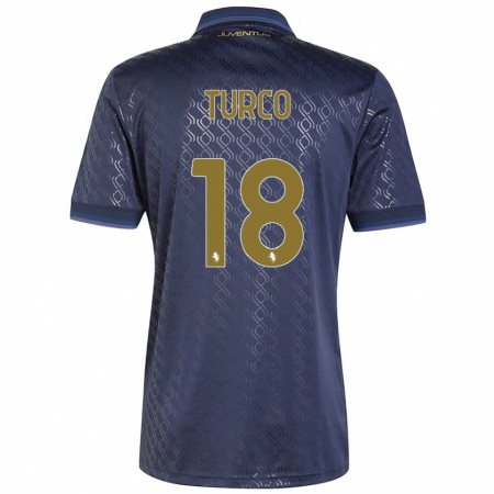 Kandiny Dames Nicolo Turco #18 Marineblauw Thuisshirt Derde Tenue 2024/25 T-Shirt