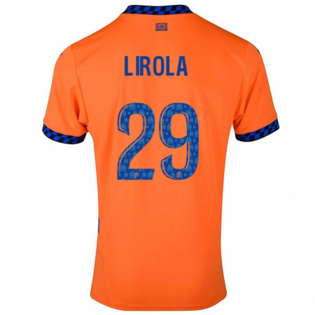 Kandiny Dames Pol Lirola #29 Oranje Donkerblauw Thuisshirt Derde Tenue 2024/25 T-Shirt