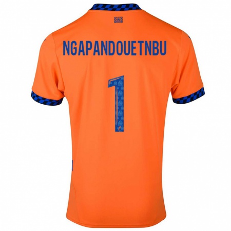 Kandiny Dames Simon Ngapandouetnbu #1 Oranje Donkerblauw Thuisshirt Derde Tenue 2024/25 T-Shirt