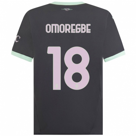 Kandiny Dames Bob Murphy Omoregbe #18 Grijs Thuisshirt Derde Tenue 2024/25 T-Shirt