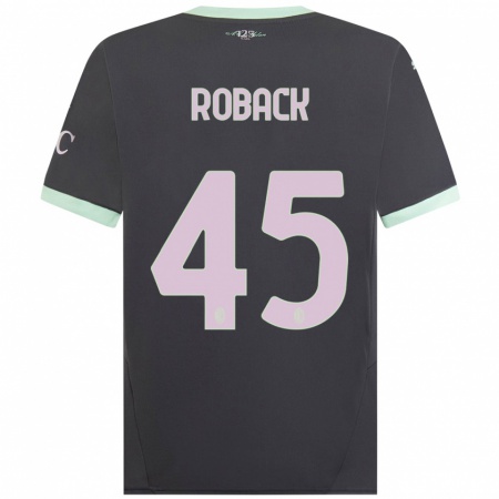 Kandiny Dames Emil Roback #45 Grijs Thuisshirt Derde Tenue 2024/25 T-Shirt