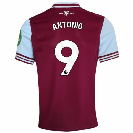 Kandiny Kinderen Michail Antonio #9 Donkerrood Thuisshirt Thuistenue 2024/25 T-Shirt