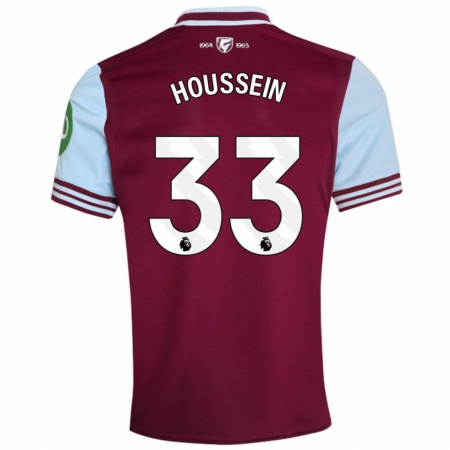 Kandiny Kinderen Halle Houssein #33 Donkerrood Thuisshirt Thuistenue 2024/25 T-Shirt