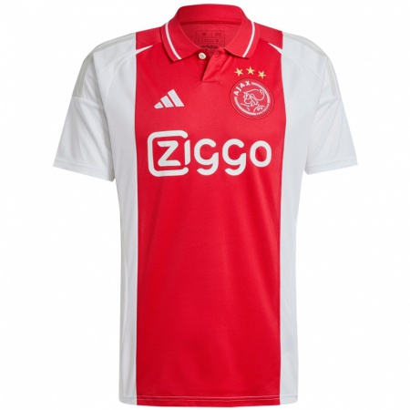 Kandiny Kinderen Miguel João Da Silva #0 Rood Wit Thuisshirt Thuistenue 2024/25 T-Shirt