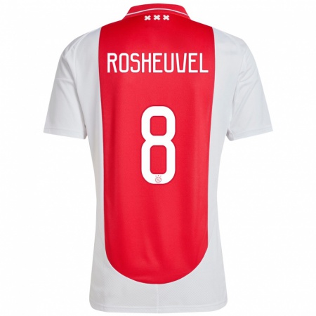 Kandiny Kinder Darren Rosheuvel #8 Rot Weiß Heimtrikot Trikot 2024/25 T-Shirt Österreich