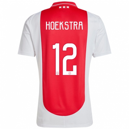 Kandiny Kinderen Isabelle Hoekstra #12 Rood Wit Thuisshirt Thuistenue 2024/25 T-Shirt