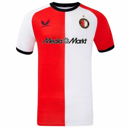 Kandiny Kinderen Shaqueel Van Persie #0 Rood Wit Thuisshirt Thuistenue 2024/25 T-Shirt