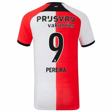 Kandiny Kinderen Danilo Pereira #9 Rood Wit Thuisshirt Thuistenue 2024/25 T-Shirt