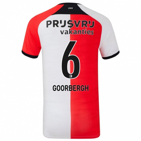 Kandiny Kinderen Cheyenne Van Den Goorbergh #6 Rood Wit Thuisshirt Thuistenue 2024/25 T-Shirt