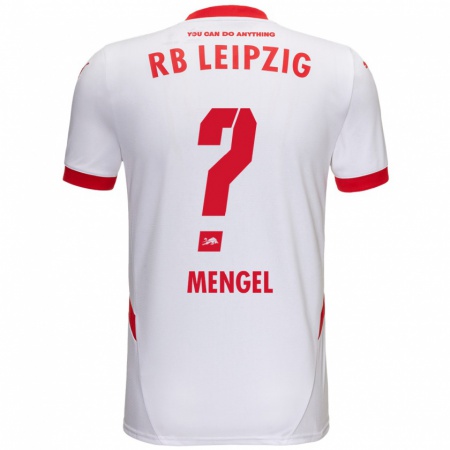 KandinyキッズLuca Mengel#0白 赤ホームシャツ2024/25ジャージーユニフォーム