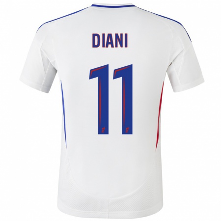 Kandiny Bambino Maglia Kadidiatou Diani #11 Bianco Blu Kit Gara Home 2024/25 Maglietta