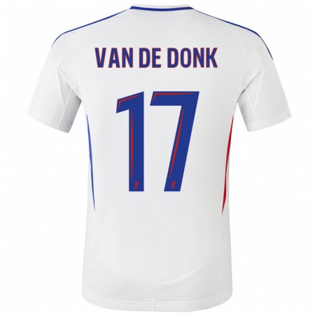 Kandiny Kinderen Daniëlle Van De Donk #17 Wit Blauw Thuisshirt Thuistenue 2024/25 T-Shirt