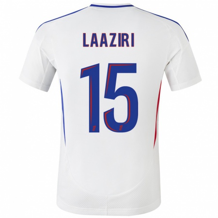 Kandiny Bambino Maglia Achraf Laâziri #15 Bianco Blu Kit Gara Home 2024/25 Maglietta