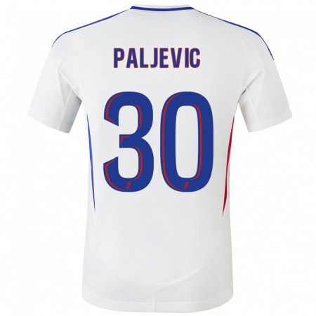 Kandiny Bambino Maglia Alyssia Paljevic #30 Bianco Blu Kit Gara Home 2024/25 Maglietta