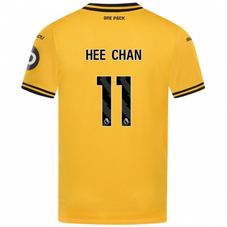 Kandiny Kinderen Hee-Chan Hwang #11 Geel Thuisshirt Thuistenue 2024/25 T-Shirt