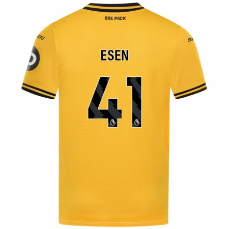 Kandiny Kinderen Josh Esen #41 Geel Thuisshirt Thuistenue 2024/25 T-Shirt