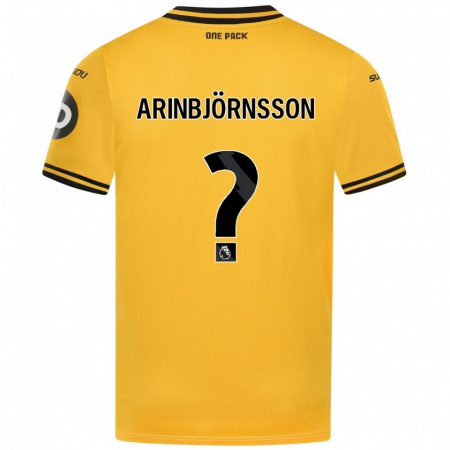 Kandiny Kinderen Pálmi Rafn Arinbjörnsson #0 Geel Thuisshirt Thuistenue 2024/25 T-Shirt