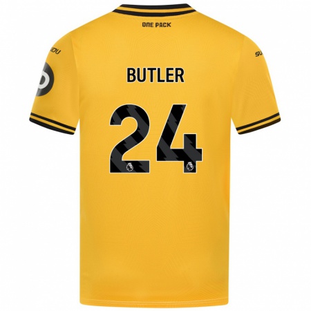 Kandiny Niño Camiseta Elli Butler #24 Amarillo 1ª Equipación 2024/25 La Camisa México