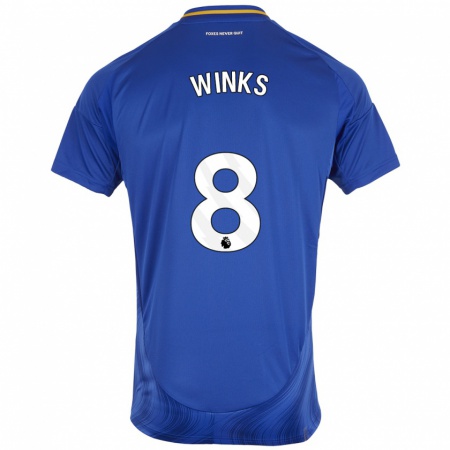 Kandiny Kinderen Harry Winks #8 Blauw Wit Thuisshirt Thuistenue 2024/25 T-Shirt