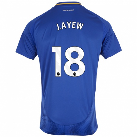 Kandiny Bambino Maglia Jordan Ayew #18 Blu Bianco Kit Gara Home 2024/25 Maglietta