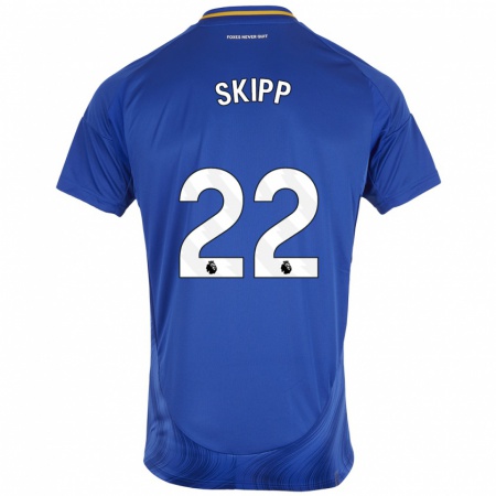 Kandiny Kinderen Oliver Skipp #22 Blauw Wit Thuisshirt Thuistenue 2024/25 T-Shirt