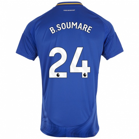 Kandiny Kinderen Boubakary Soumaré #24 Blauw Wit Thuisshirt Thuistenue 2024/25 T-Shirt