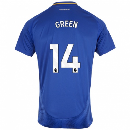 Kandiny Kinderen Josie Green #14 Blauw Wit Thuisshirt Thuistenue 2024/25 T-Shirt