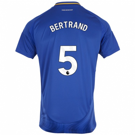 Kandiny Kinderen Ryan Bertrand #5 Blauw Wit Thuisshirt Thuistenue 2024/25 T-Shirt