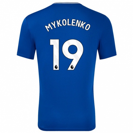 Kandiny Kinderen Vitaliy Mykolenko #19 Blauw Met Thuisshirt Thuistenue 2024/25 T-Shirt