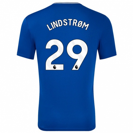 Kandiny Kinderen Jesper Lindstrøm #29 Blauw Met Thuisshirt Thuistenue 2024/25 T-Shirt