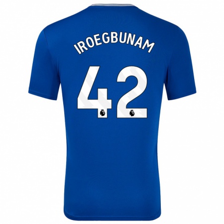 Kandiny Kinder Tim Iroegbunam #42 Blau Mit Heimtrikot Trikot 2024/25 T-Shirt Österreich