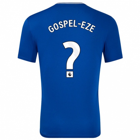 Kandiny Kinderen Goodness Gospel-Eze #0 Blauw Met Thuisshirt Thuistenue 2024/25 T-Shirt