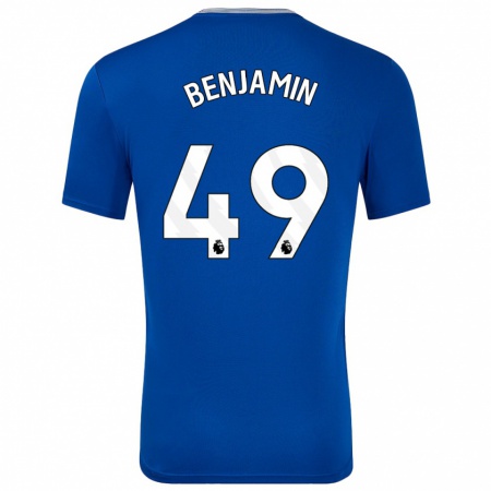 Kandiny Kinderen Omari Benjamin #49 Blauw Met Thuisshirt Thuistenue 2024/25 T-Shirt