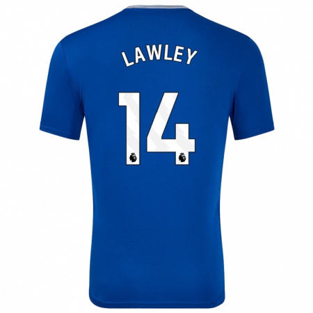 Kandiny Kinderen Melissa Lawley #14 Blauw Met Thuisshirt Thuistenue 2024/25 T-Shirt