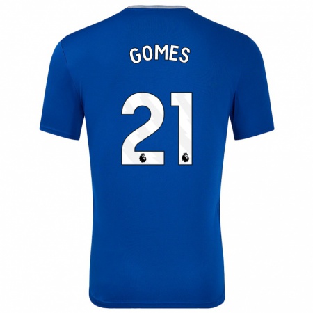 Kandiny Kinderen André Gomes #21 Blauw Met Thuisshirt Thuistenue 2024/25 T-Shirt