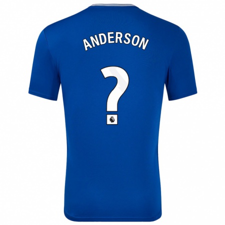 Kandiny Kinderen Joseph Anderson #0 Blauw Met Thuisshirt Thuistenue 2024/25 T-Shirt