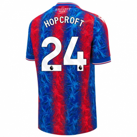 Kandiny Bambino Maglia Shanade Hopcroft #24 Strisce Rosso Blu Kit Gara Home 2024/25 Maglietta