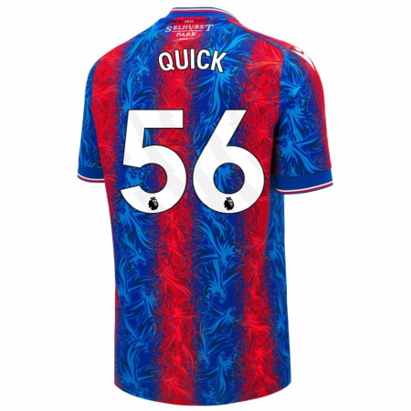 Kandiny Kinderen Daniel Quick #56 Rood Blauwe Strepen Thuisshirt Thuistenue 2024/25 T-Shirt