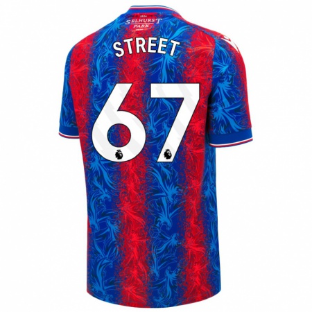 Kandiny Kinderen Rob Street #67 Rood Blauwe Strepen Thuisshirt Thuistenue 2024/25 T-Shirt