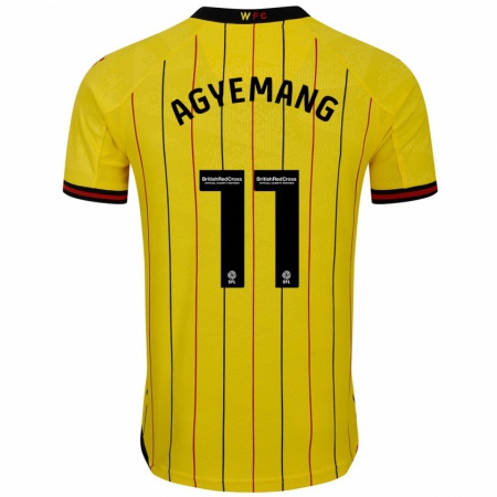 Kandiny Kinderen Michelle Agyemang #11 Geel Zwart Thuisshirt Thuistenue 2024/25 T-Shirt