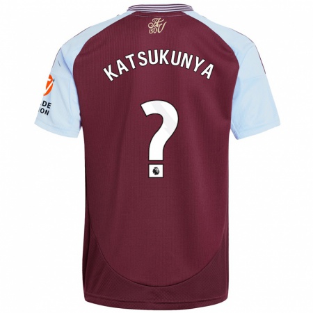 Kandiny Kinderen Thierry Katsukunya #0 Bordeaux Hemelsblauw Thuisshirt Thuistenue 2024/25 T-Shirt