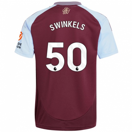 Kandiny Kinderen Sil Swinkels #50 Bordeaux Hemelsblauw Thuisshirt Thuistenue 2024/25 T-Shirt