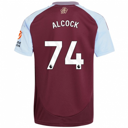 Kandiny Kinderen Todd Alcock #74 Bordeaux Hemelsblauw Thuisshirt Thuistenue 2024/25 T-Shirt