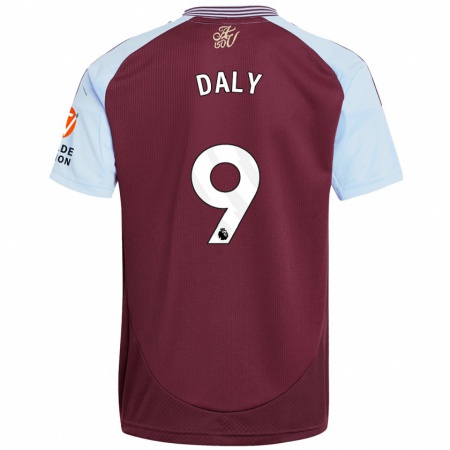 Kandiny Kinderen Rachel Daly #9 Bordeaux Hemelsblauw Thuisshirt Thuistenue 2024/25 T-Shirt