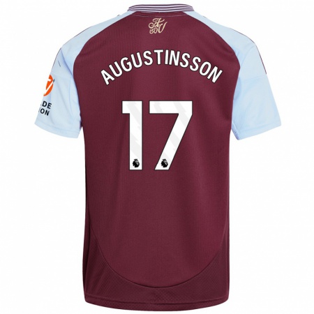 Kandiny Kinderen Ludwig Augustinsson #17 Bordeaux Hemelsblauw Thuisshirt Thuistenue 2024/25 T-Shirt