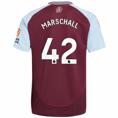 Kandiny Kinderen Filip Marschall #42 Bordeaux Hemelsblauw Thuisshirt Thuistenue 2024/25 T-Shirt