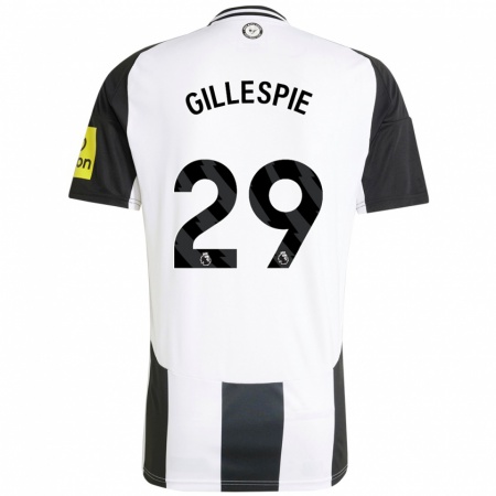 Kandiny Bambino Maglia Mark Gillespie #29 Bianco Nero Kit Gara Home 2024/25 Maglietta